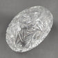 American Brilliant Cut Lead Crystal Bowl 9.5" x 4.25" Starburst Pinwheel Fan Vtg