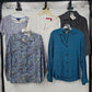 Lot 5 Ladies Tops Size Small Button Up Blouses Canvasbacks Horsfield Vanderbilt