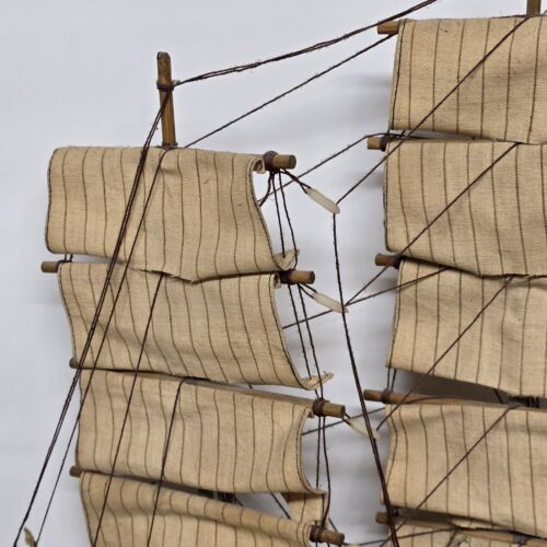 Assembled Model Cutty Sark Clipper Ship Wood Construction Canvas Sails 30" Long