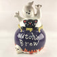 Witch's Brew Halloween Cookie Jar David's Cookies Ceramic Ghost Skull Black Cat