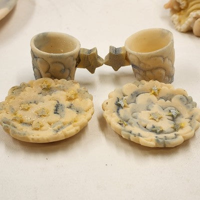 Popular Imports TS440 8pc Miniature Tea Set Angels Polystone Resin Decorative