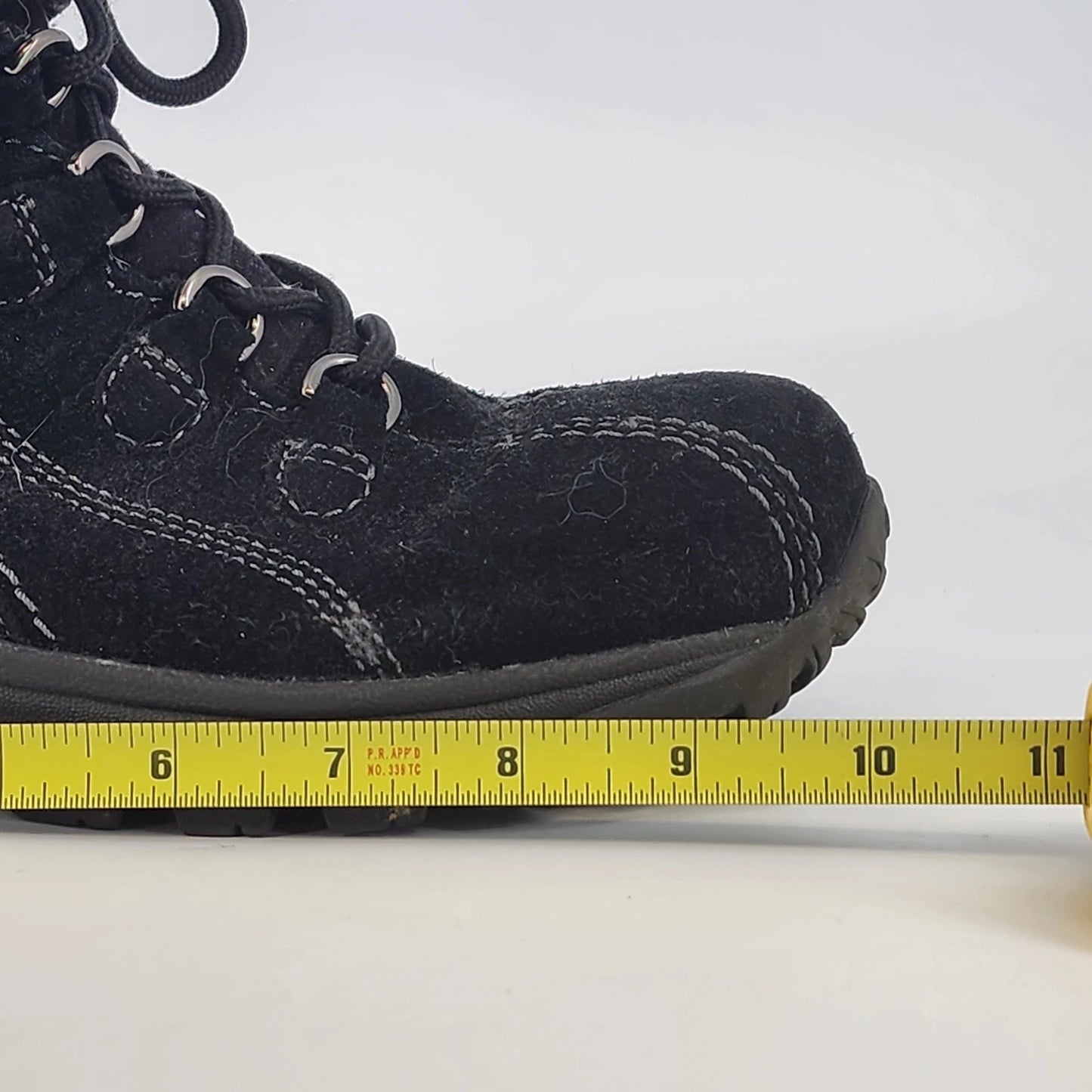 Earth Spirit Black Suede Lace Up Ankle Boots Womens Size 8 Winter