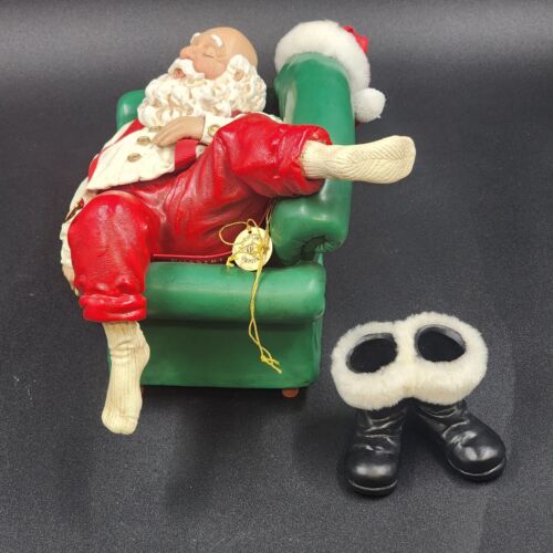 Possible Dreams CATCHING SOME Zs Santa In Chair Boots At His Side Clothtique '99