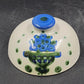 Hadley Dome Covered Butter Dish Blueberry Bouquet Hand-Painted Stoneware Pottery