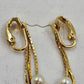 Clip On Earrings Lot 4 Pairs Avon Enamel Faux Pearl Rhinestone Floral Swarovski