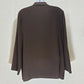 Briggs Women's 12P Soft Brown Button Up Blazer Jacket w Shoulder Pads Polyester