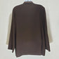 Briggs Women's 12P Soft Brown Button Up Blazer Jacket w Shoulder Pads Polyester