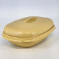 Tupperware 3 Pc Microwave Steamer Set 11" Harvest Gold Vegetable Cooker Vintage