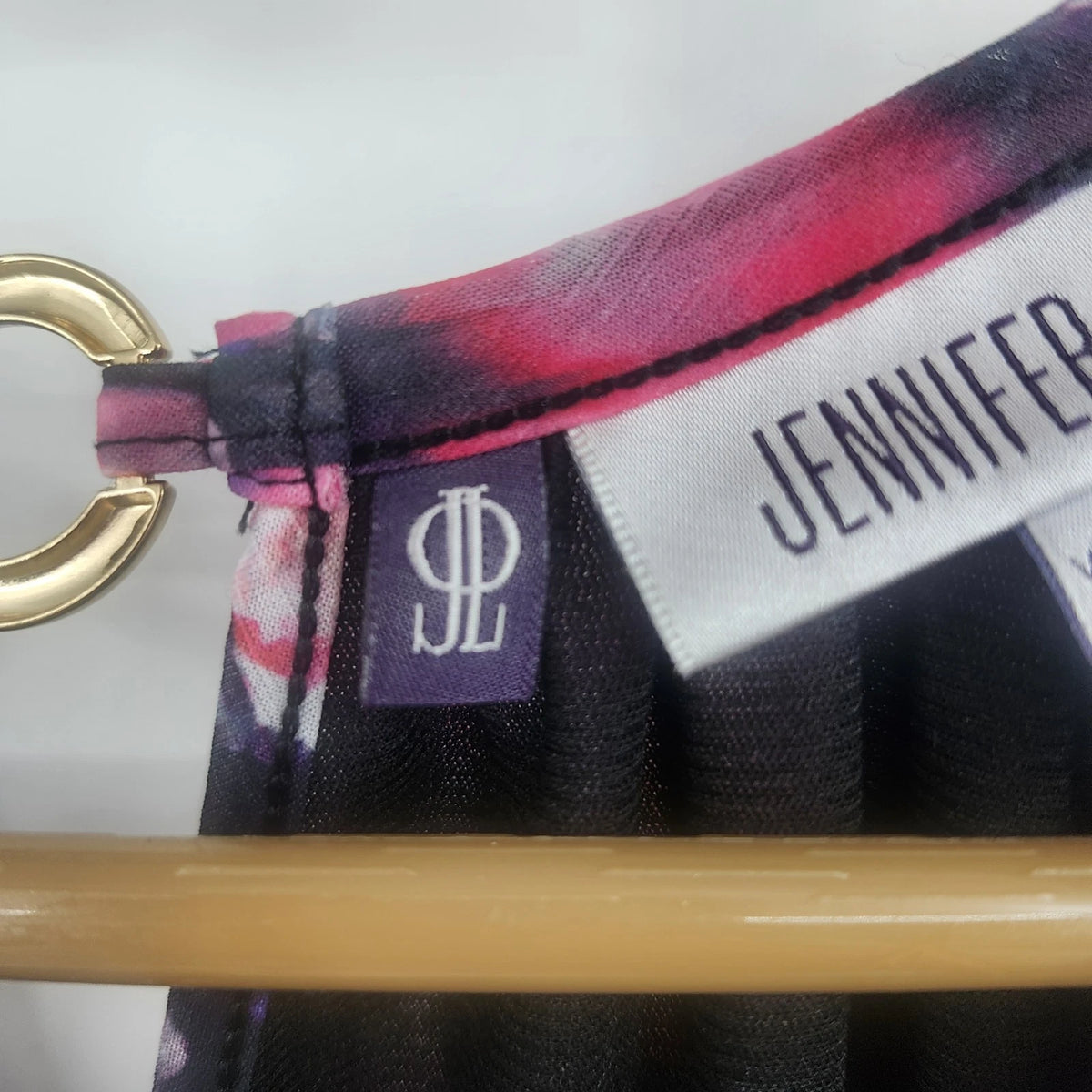 Jennifer Lopez JL Women's 0X Floral Chiffon Blouse Pink Purple Navy Long Sleeve