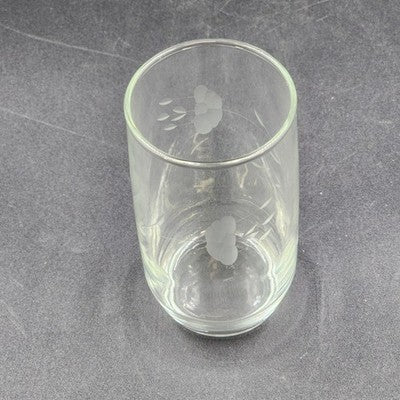 Set of 6 Princess House Heritage Etched Crystal Tumblers 11 oz 5"hx2.5"d Vintage