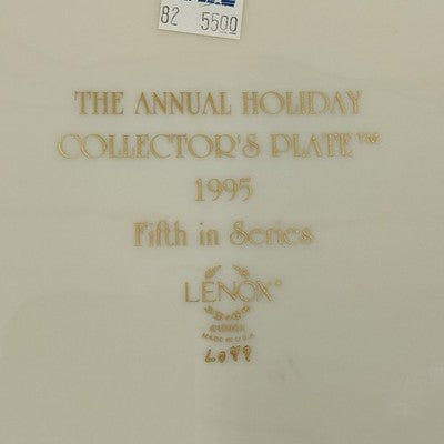 Lenox Annual Holiday Collector Christmas Plate 5th Series 1995 Toy Shop Window