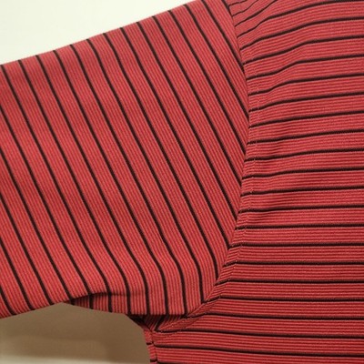 Grand Slam Golf Shirt Mens XL/XG Red Polo Black Pin Stripe Button 100% Polyester