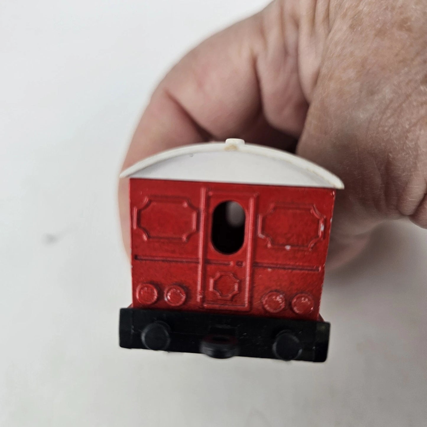 Majorette ECG Train Car Passenger Coach Red 1.87 Scale France 2.75" Vintage