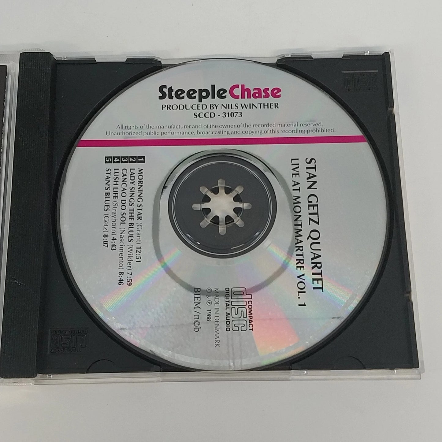 Stan Getz Live At Montmartre Vol. 1 CD 1985 Jazz SteepleChase Live Recording