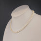 Faux Pearl Necklace Cream Beaded Strand Fishhook Clasp Classic Jewelry Vintage
