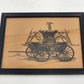 2 Firefighting Art Prints Horse-Drawn Fire Engine & Hand Pump Cart Wall Decor 1