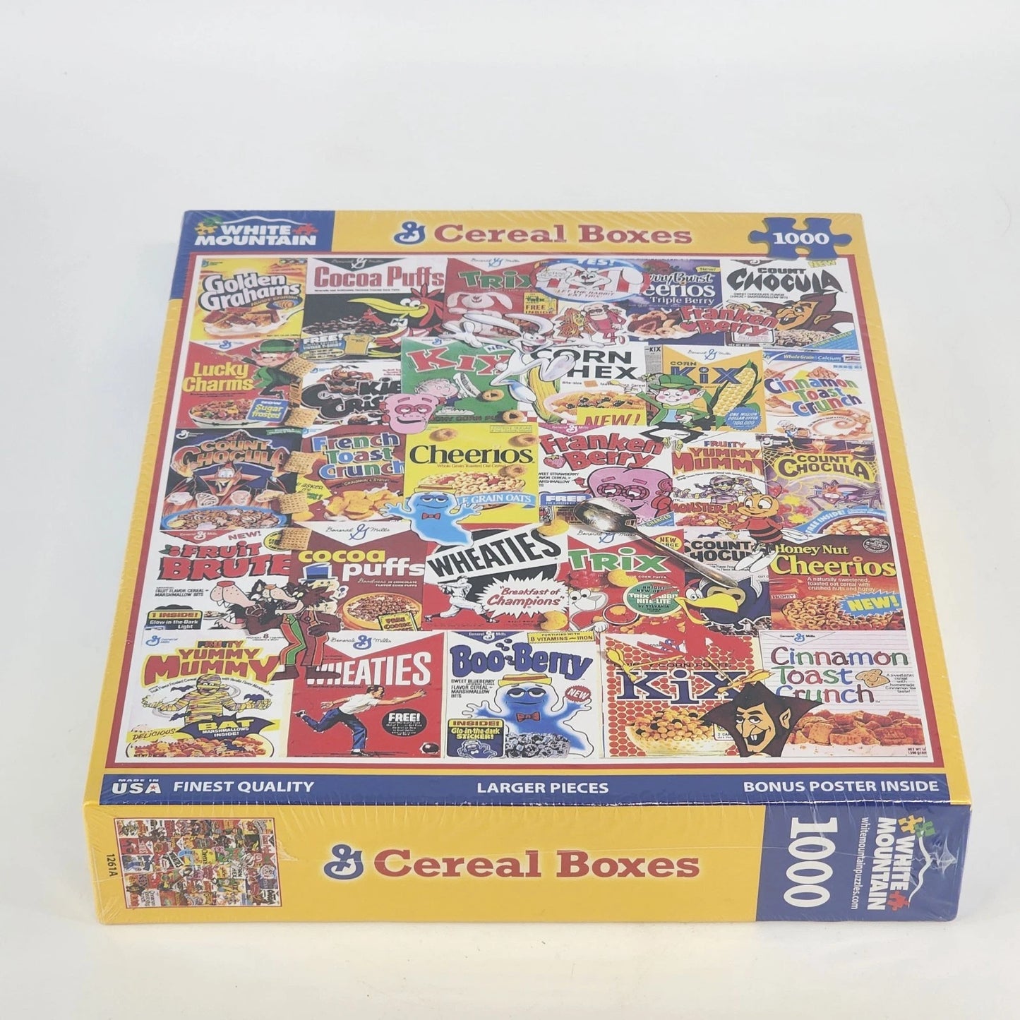 White Mountain Cereal Boxes Puzzle 1000 Piece General Mills Mellett NIB NOS