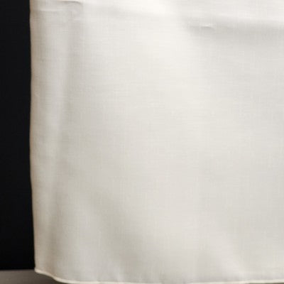 Plain Off White Tablecloth Shiny Polyester Blend Overlock Hem Rectangle 52"x68"
