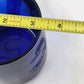 2 Cobalt Blue Coffee Mug Cups 12 oz Etched Running Wolves France