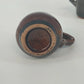 Pacific Japan MINIATURE Coffee Cups Set 4 Red Clay Brown Glaze Earthenware Mugs