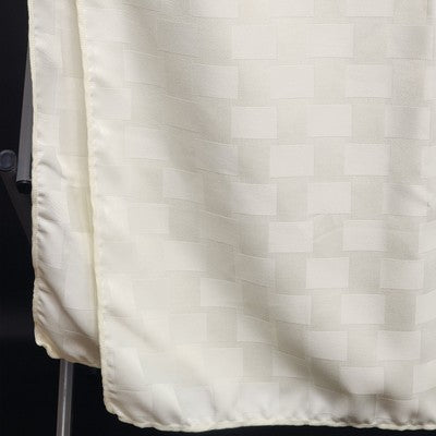 White Rectangle Tablecloth with Windowpane Checkered Striped Pattern 52"x70"