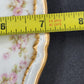 2 Limoges Coupe Salad Plates 7" Schleiger 844 Pink Rose Theodore Haviland France
