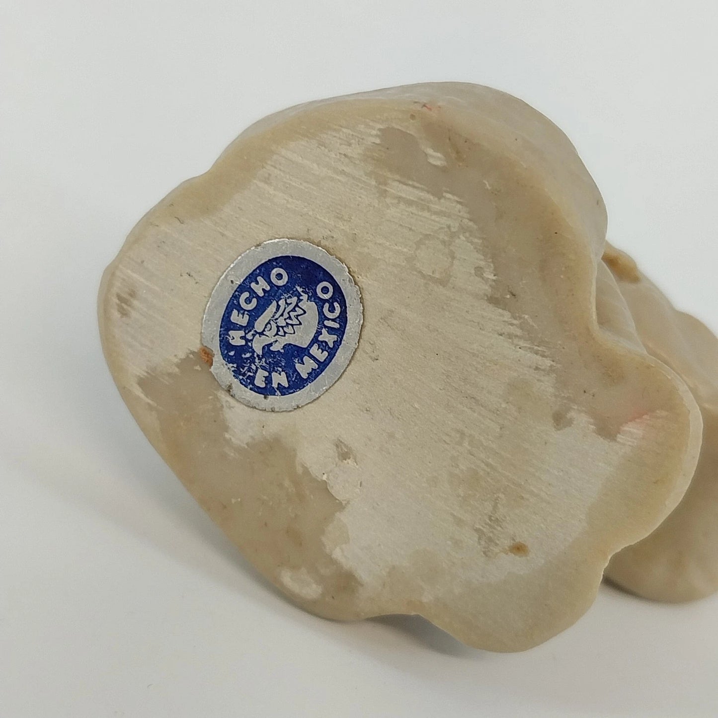 Hecho En Mexico Alabaster Elephant Figurine Stone Carving 2" Gray