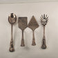 Gorham Kings Pattern Silverplate 4 Large Servers Pie Pasta Spoon Cake Keeper Bag