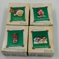 4 Hallmark Miniature Keepsake Ornaments Snowman Santa Claus Tweety 2000s Set Vtg