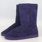 Isaac Mizrahi Purple Faux Suede Ankle Boots Womens Size 9 Fur Lined