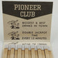 Pioneer Club Double Jackpot Downtown Las Vegas Full Matchbook Cowboy