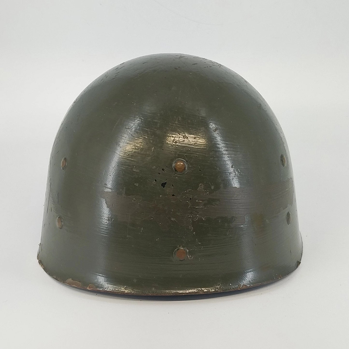 Korean War M1 Combat Helmet Fiberglass Liner Capac 51-53 Vtg Crack Ear Military