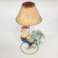 Rooster Mini Candle Lamp Metal Tea Light Holder Tapered Fabric Farmhouse Country