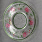 Yankee Candle Shade & Underplate Large Jar Crackle Glass Pink Flower Green Vines