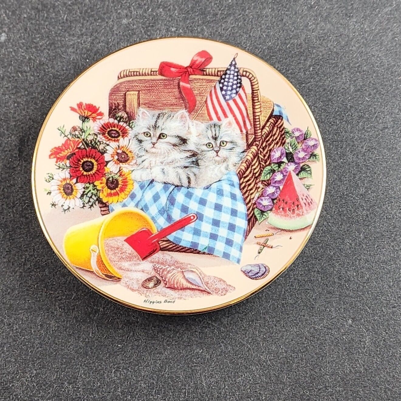 Kalendar Kitties Mini 3.5" Decorator Plates by Barbara Higgins-Bond Choose Month