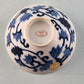 Lida's Arita-Ware White Porcelain Small Bowl Japan Blue Berry and Vine Pattern