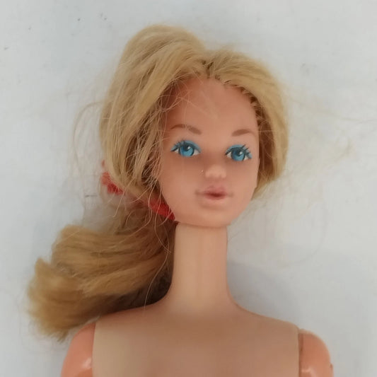 Mattel Kissing Barbie Blonde Bendable Knees Blue Eyes Doll 1978 Head 1966 Body