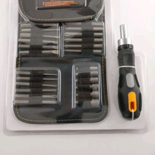 Pittsburgh Ratchet Screwdriver Set 26 Pc Torx Bits Nut Driver Slotted Case Steel