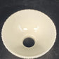Pressed Milk Glass Ribbed Lamp Slip Shade Scalloped 6" Rim 1.5" Fitter Antique