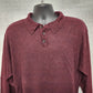 Geoffrey Beene XL Maroon Sweater Polo Shirt Men’s Long Sleeve Acrylic Collar