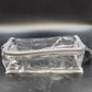 Get Organized Clear Vinyl Cosmetic Travel Organizer Bag Gray Strap 10" Zip Top