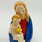 Madonna Virgin Mary & Baby Jesus Figurine Japan Ceramic Porcelain Vtg 5"x2.5"