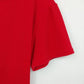 Limited Red Polo Shirt Women Large Cotton Stretch Short Sleeve Button Collar Top