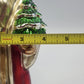 Large Santa Blown Glass Christmas Ornament Hand Painted Red Green Gifts & Tree