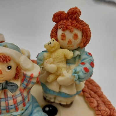 Popular Imports Mini Tea Set Raggedy Ann Style USA 1994 Collectible 5.25"