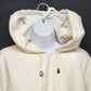 Eddie Bauer Women’s XL White Hooded Windbreaker Jacket Zip Front Lightweight