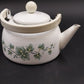 Corelle Coordinates Pattern Callaway Ivy Style Tea Kettle White Enamel Ivy Leave