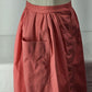 Austin Hill Coral Skirt Prairie Style Button Front Size 8 with Patch Pockets