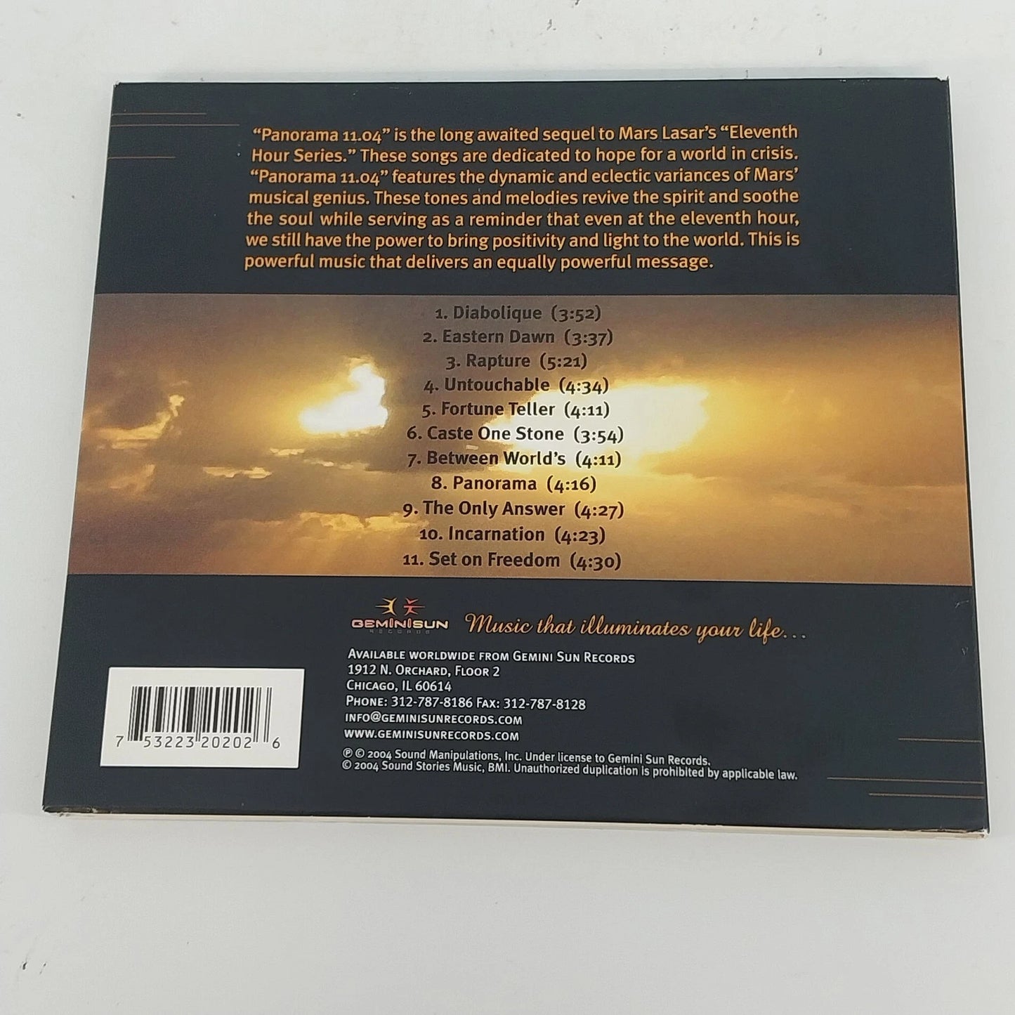 Mars Lasar Panorama 11.04 CD 2004 Gemini Sun New Age Ambient Instrumental