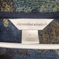 Christopher & Banks Women's Fleece Jacket XL Blue Floral Birds Nature Full Zip